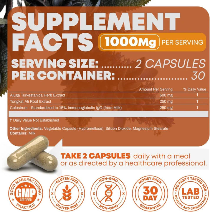 Turkesterone & Tongkat Ali Botanical Extract Capsules
