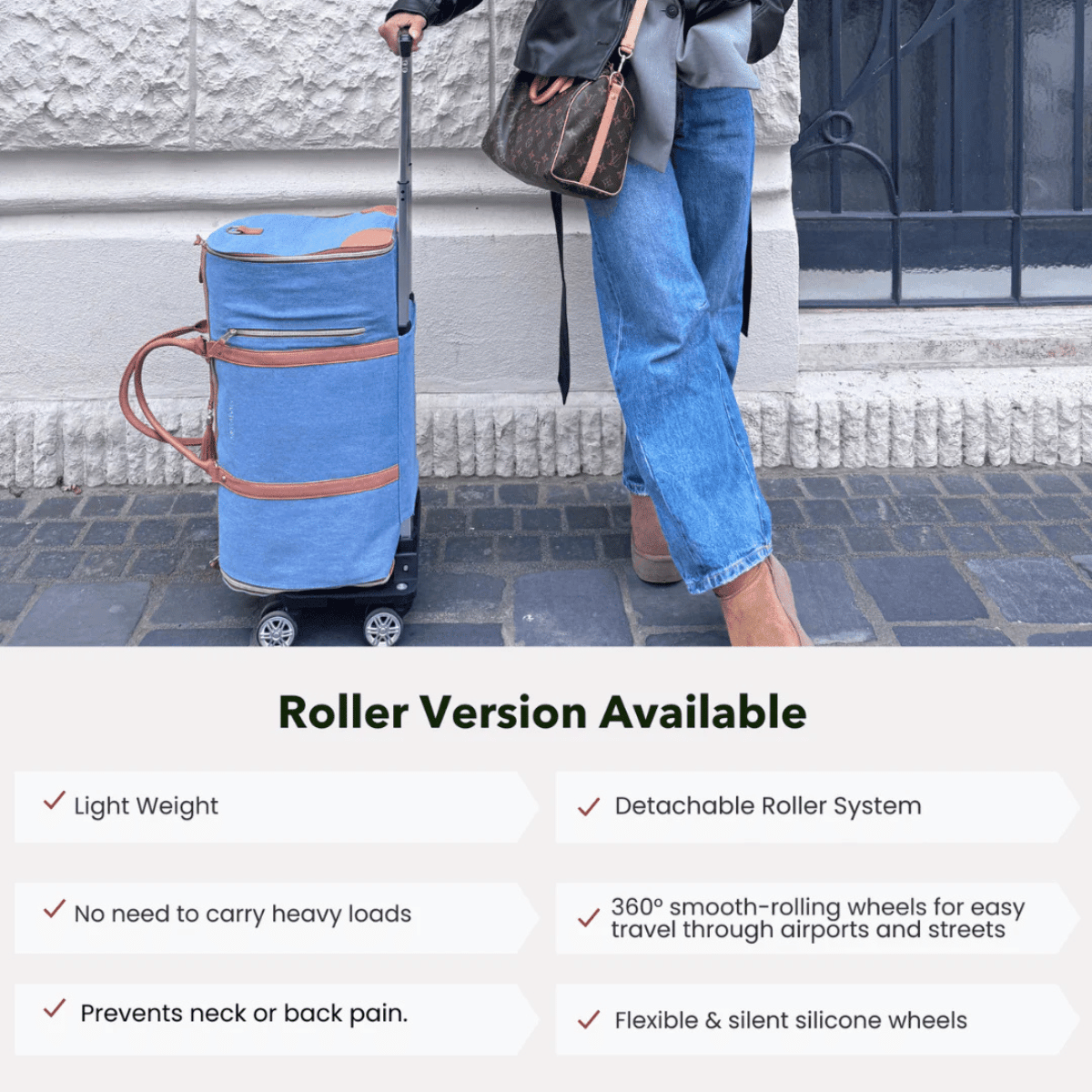Volosia Executive Heritage Leather Travel Duffel