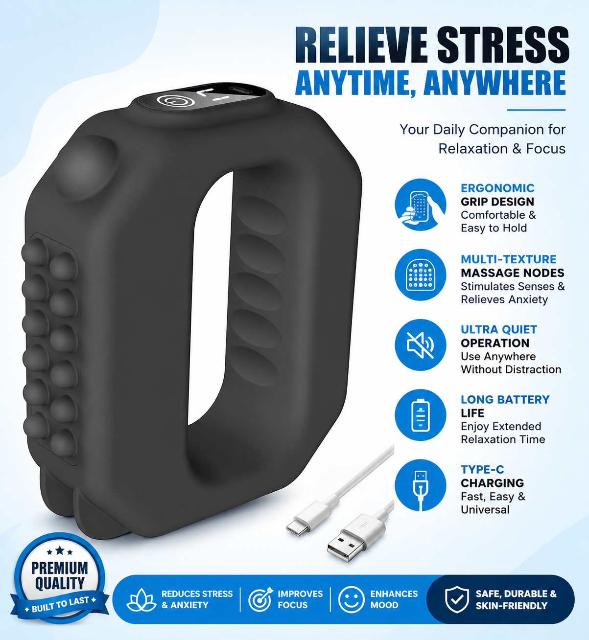 Hand Grip Strength Trainer for Forearm and Finger Exercise