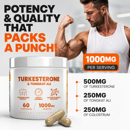 Turkesterone & Tongkat Ali Botanical Extract Capsules