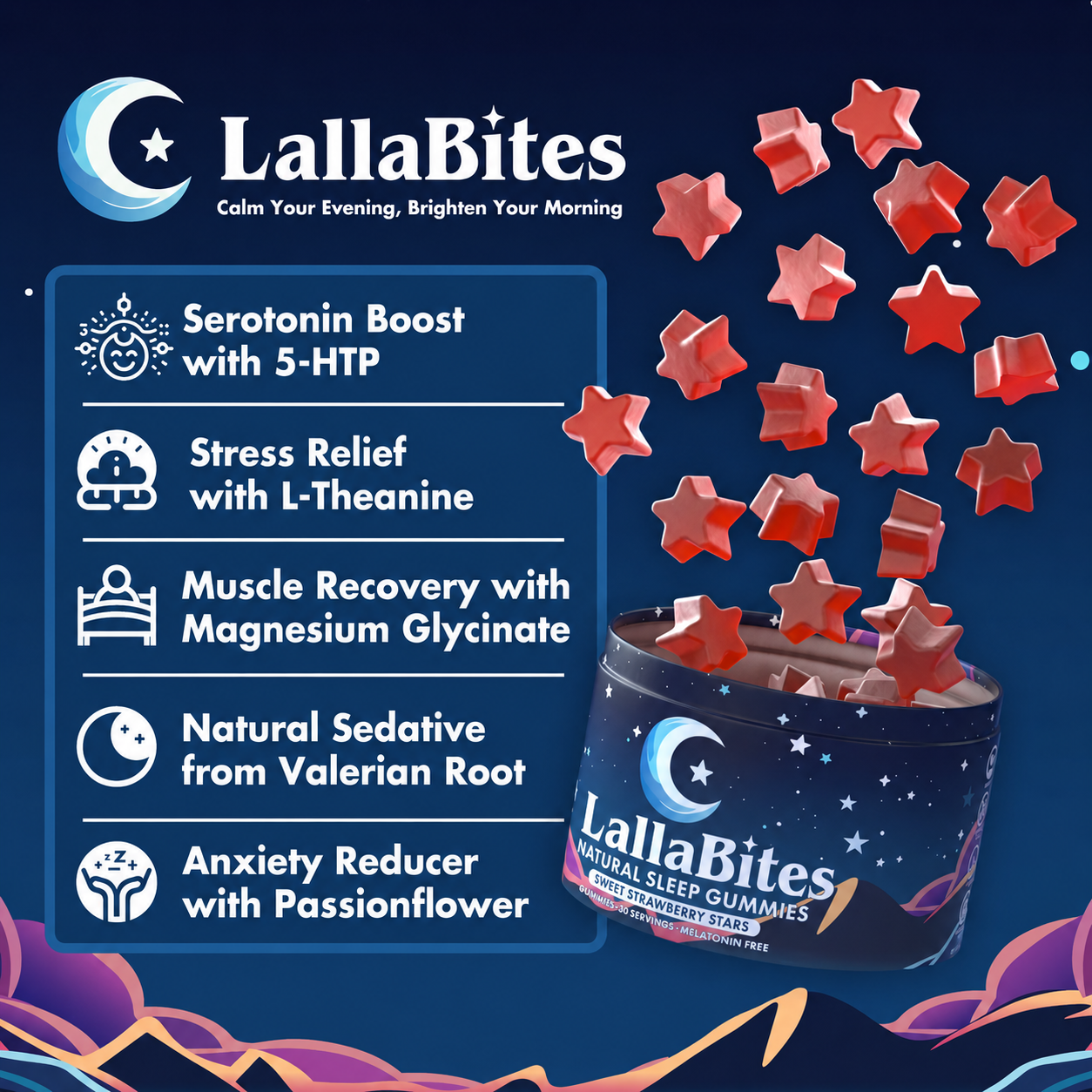 LallaBites Natural Sleep Gummies – Sweet Dreams Made Easy