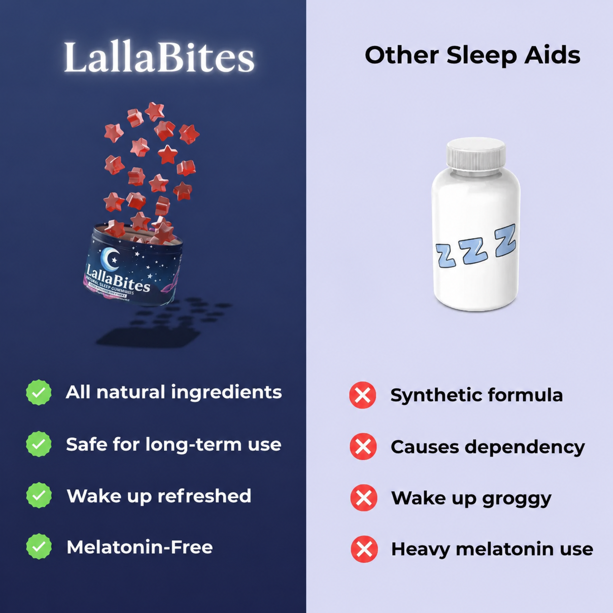 LallaBites Natural Sleep Gummies – Sweet Dreams Made Easy
