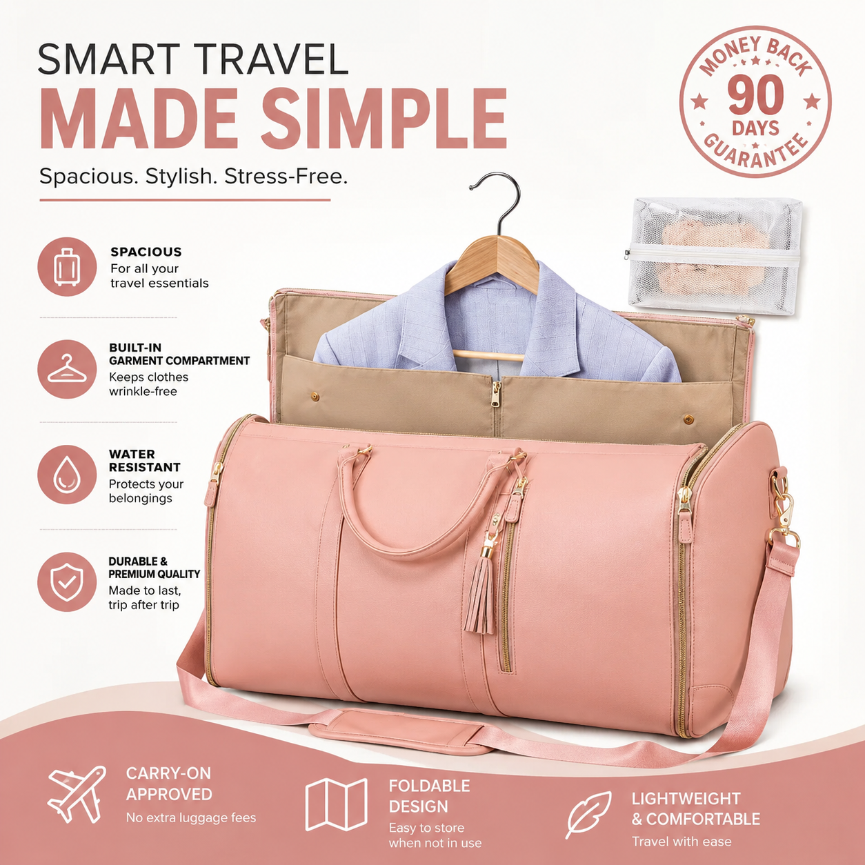 Large Capacity Foldable Travel Duffle Bag