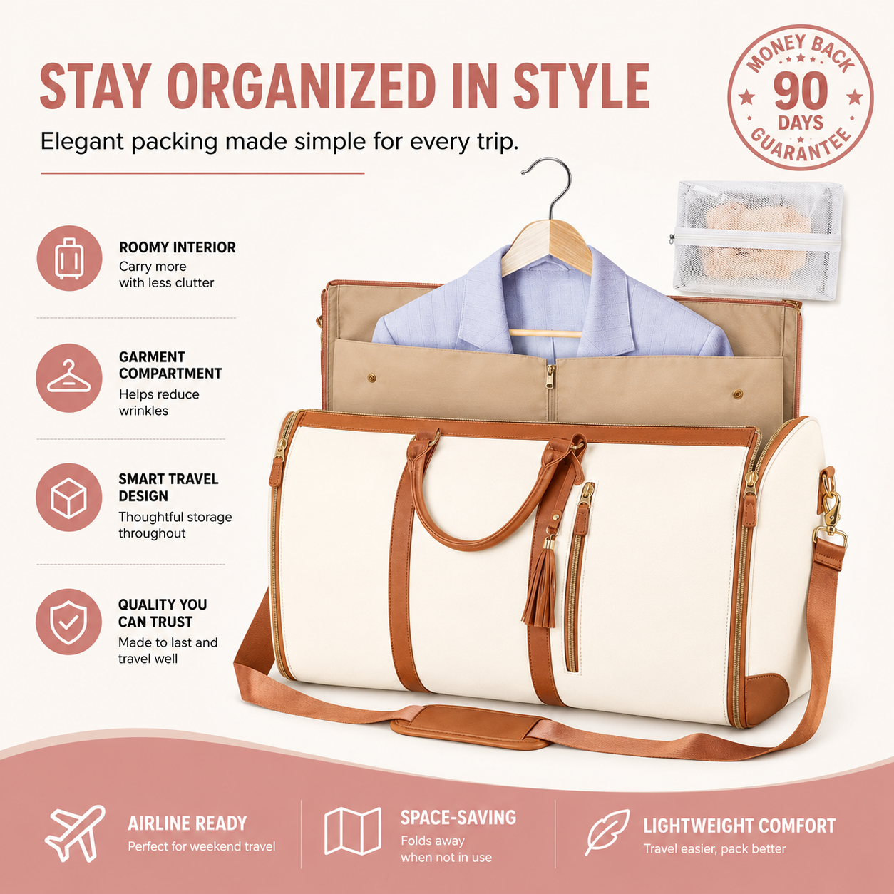 Large Capacity Foldable Travel Duffle Bag