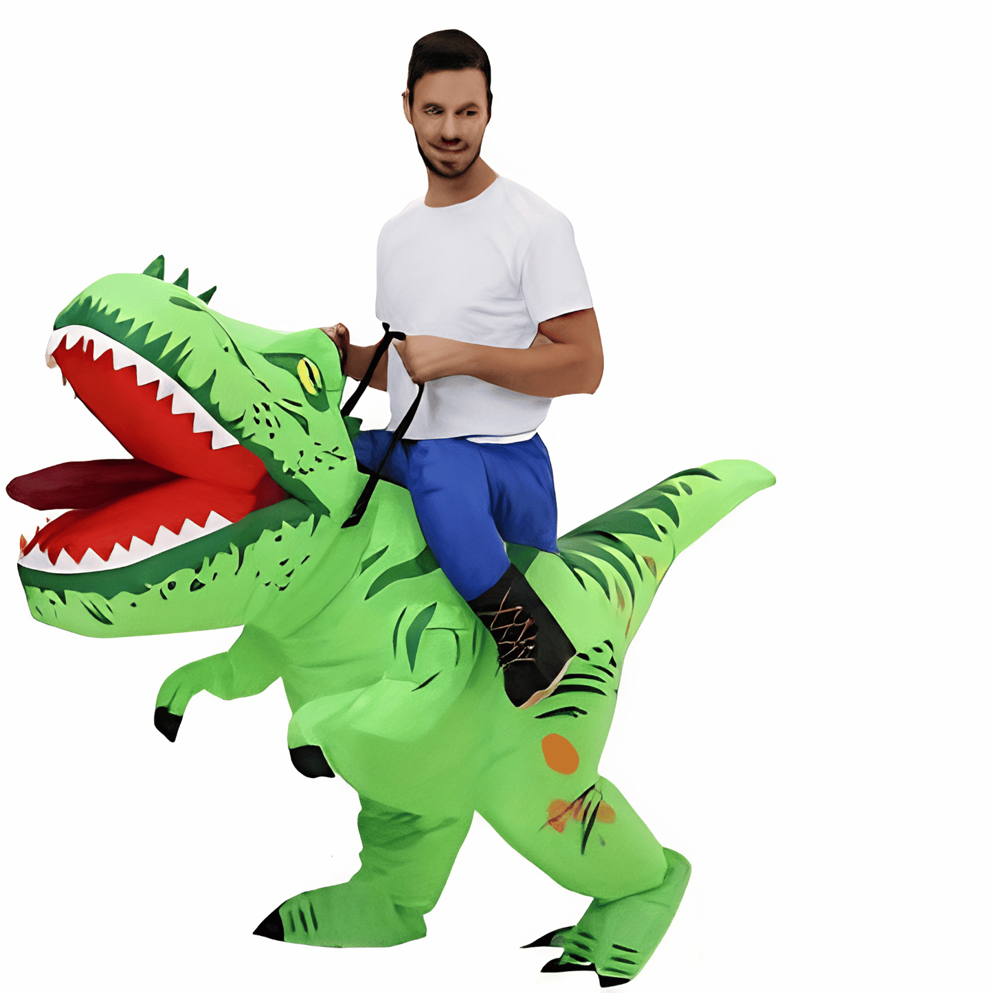 Kids Ride-On Inflatable Dinosaur Costume with Built-In Fan