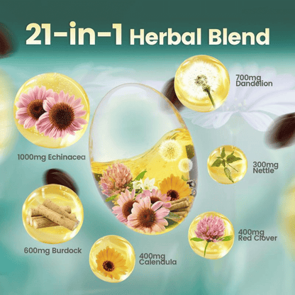 Lymphatic Drainage Supplement – 21-in-1 Advanced Botanical Formula