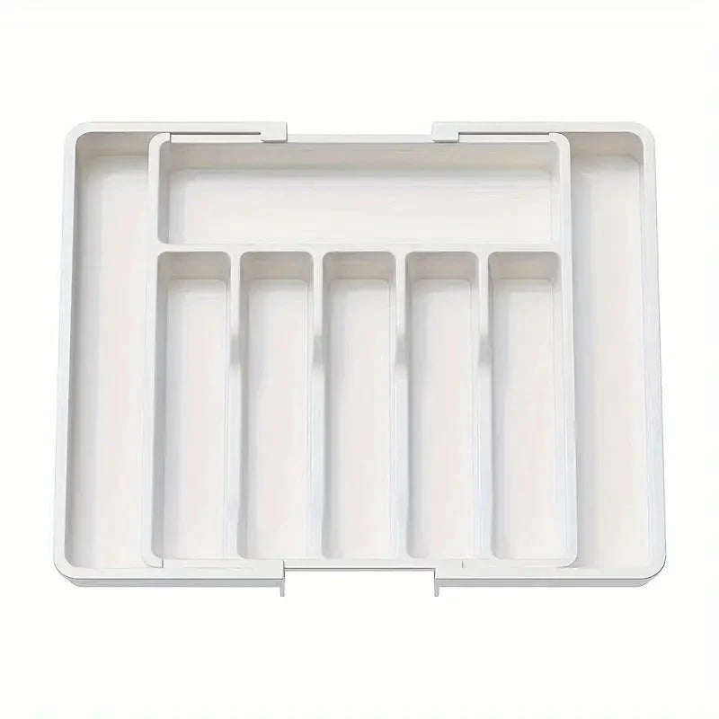 Expandable Kitchen Cutlery Drawer Organizer – Adjustable Utensil Storage Tray